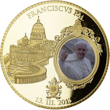 Vatican, Medal, Le Pape François, 2013, MS(63), Copper Gilt