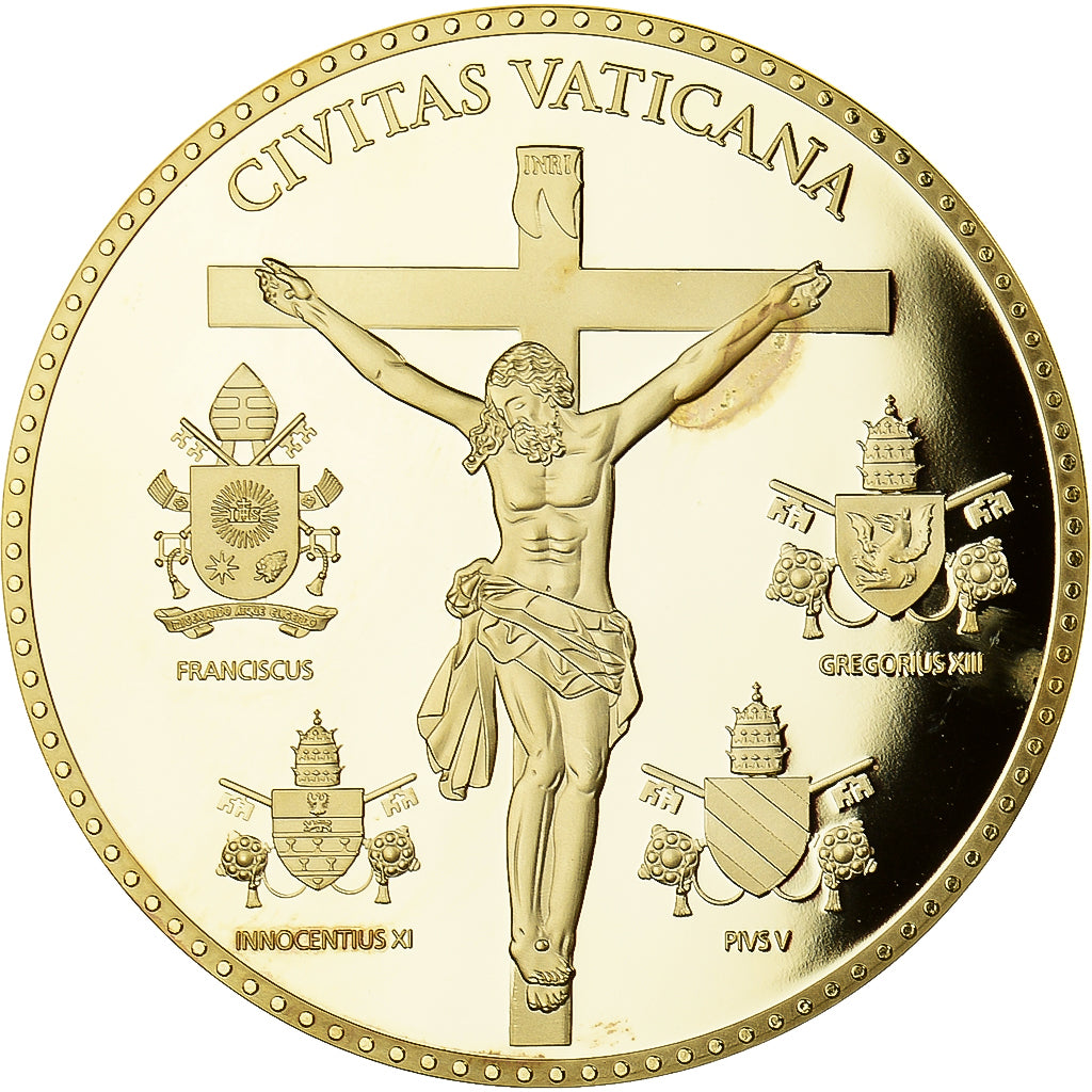 Vatican, Medal, Le Pape François, 2013, MS(63), Copper Gilt