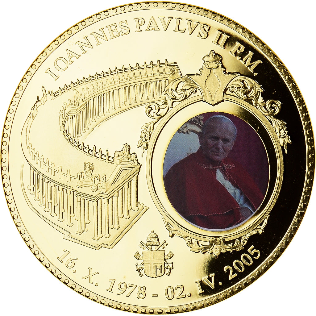 Vatican, Medal, Pape Jean Paul II, Religions & beliefs, 2005, MS(65-70), Copper