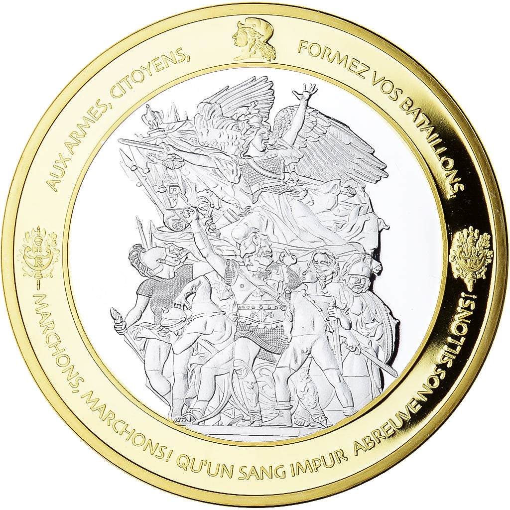 France, Medal, Les Piliers de la République, Démocratique, MS(65-70), Copper