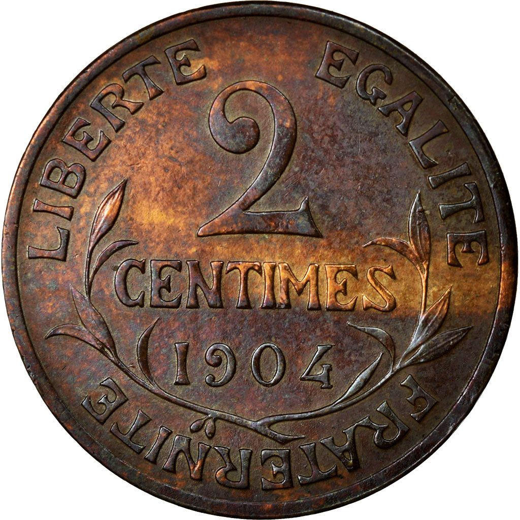 Coin, France, Dupuis, 2 Centimes, 1904, Paris, AU(55-58), Bronze, Gadoury:107