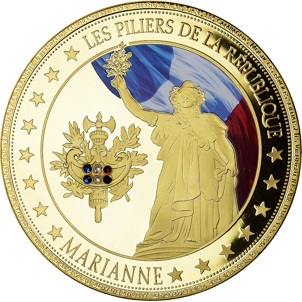 Francja, medal, Les piliers de la République, Marianne, MS(65-70), Stop miedzi