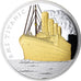 França, medalha, 100ème Anniversaire du Titanic, MS(65-70), Prata Cromada a