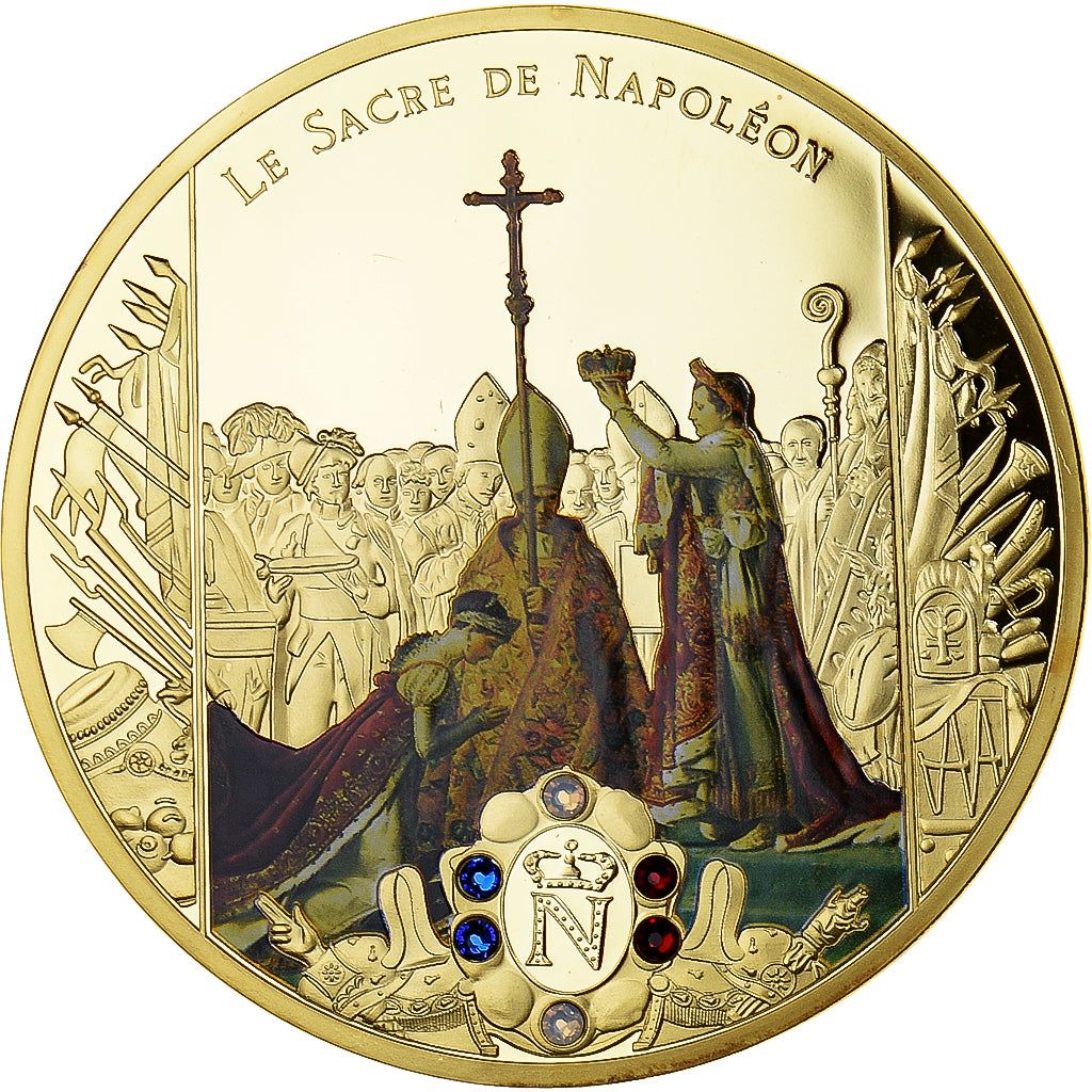 France, Medal, Le sacre de Napoléon Ier par Pie VII, History, MS(65-70), Copper