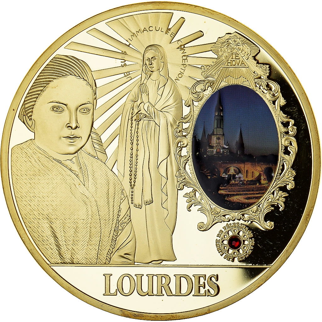 France, Medal, Lourdes, Lieu de Pélerinage Français, Religions & beliefs