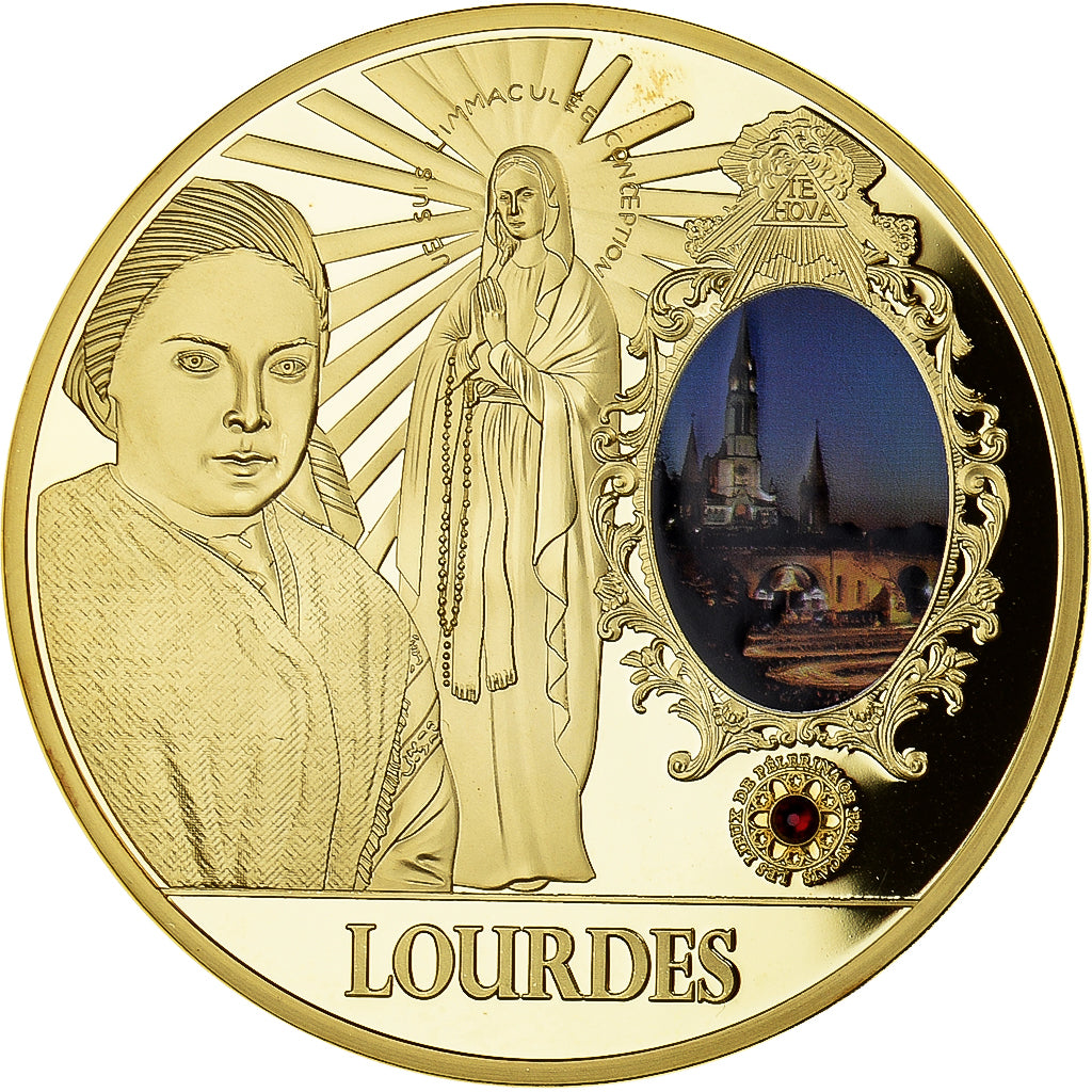 France, Medal, Lourdes, Lieu de Pélerinage Français, Religions & beliefs