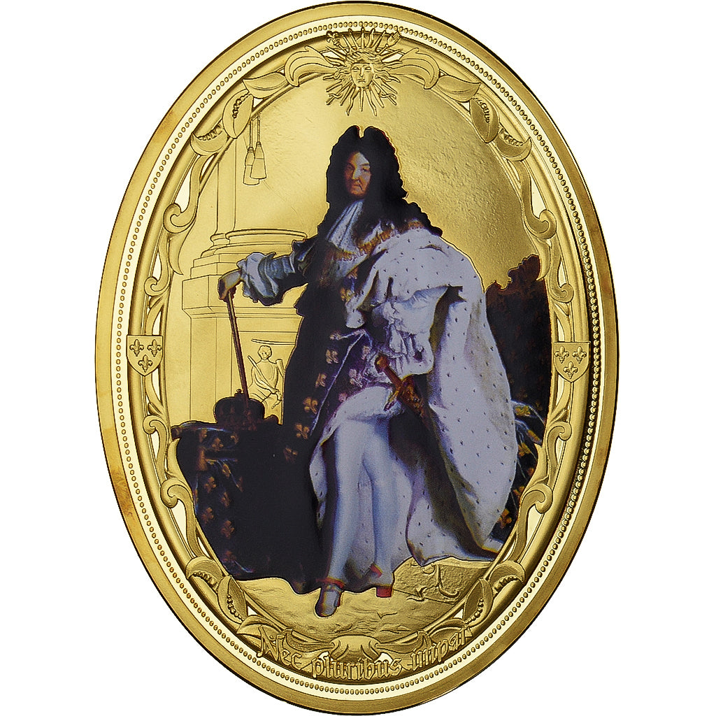 France, Medal, Louis XIV, Roi Soleil, History, MS(65-70), Copper Gilt