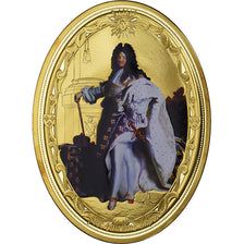 France, Medal, Louis XIV, Roi Soleil, History, MS(65-70), Copper Gilt
