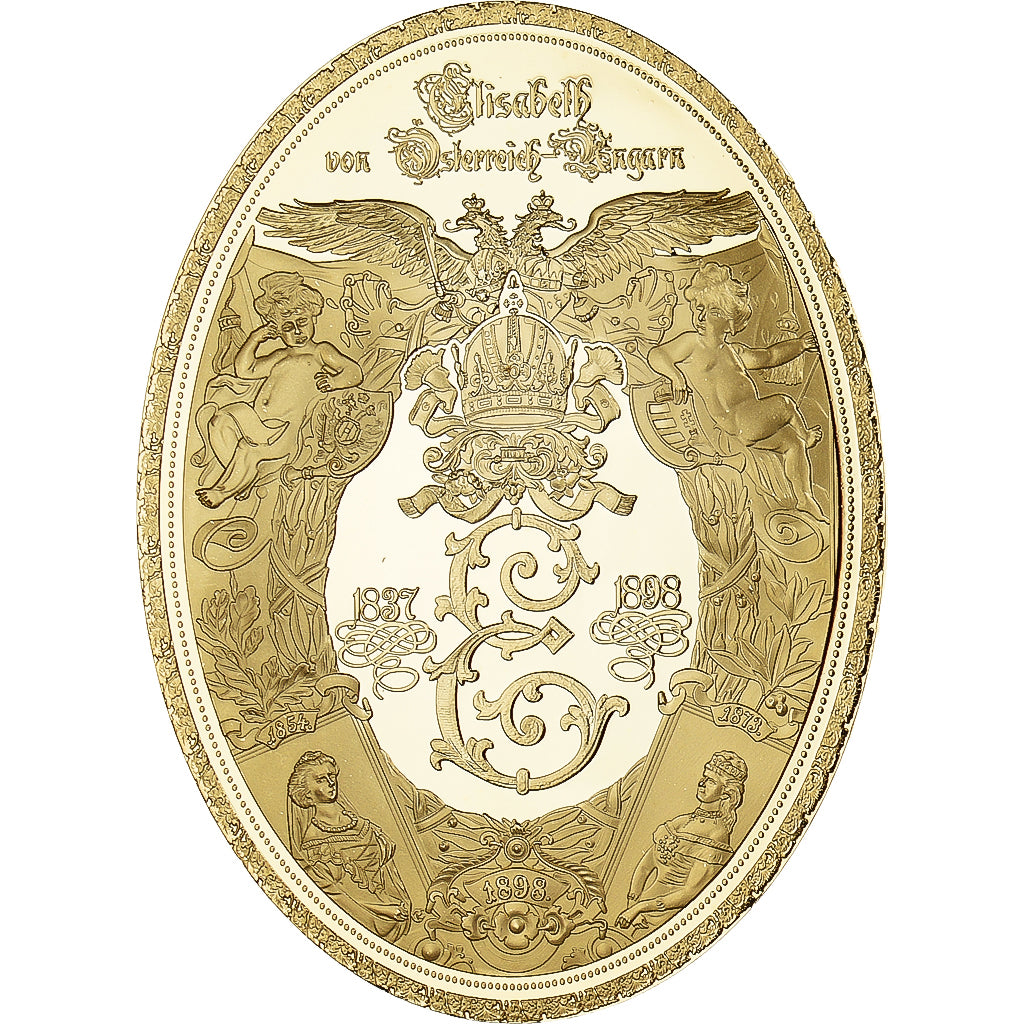 France, Medal, Élisabeth Impératrice d'Autriche, History, MS(65-70), Copper
