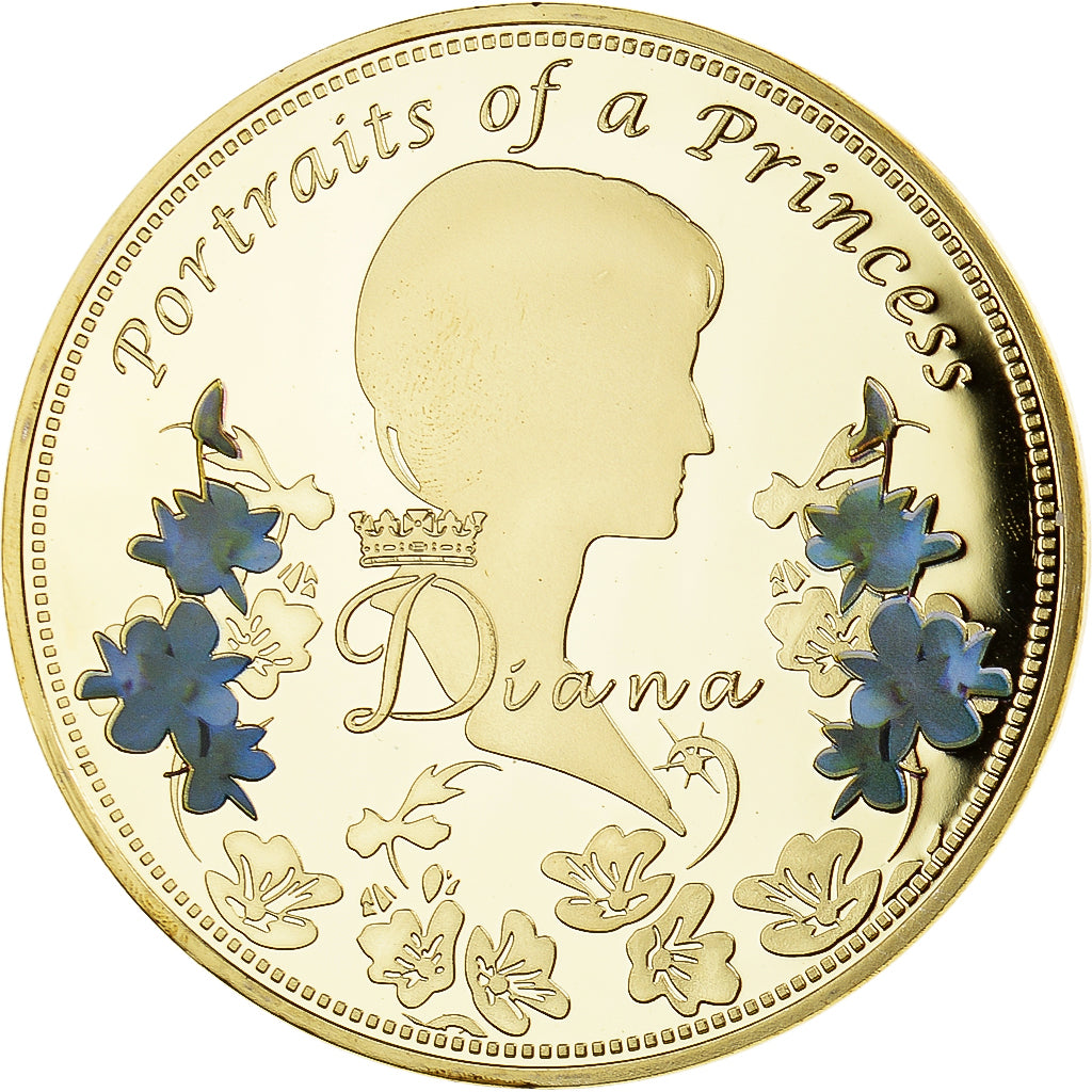 United Kingdom, Medal, Portraits de la Princesse Diana, MS(64), Copper Gilt