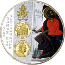 Vatican, Medal, San Marco Evangelista, 2014, MS(65-70), Copper Plated Silver