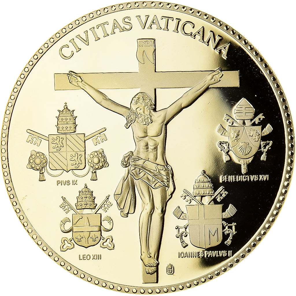 Vatican, Medal, Le Pape Benoit XVI, 2005, MS(64), Copper Gilt