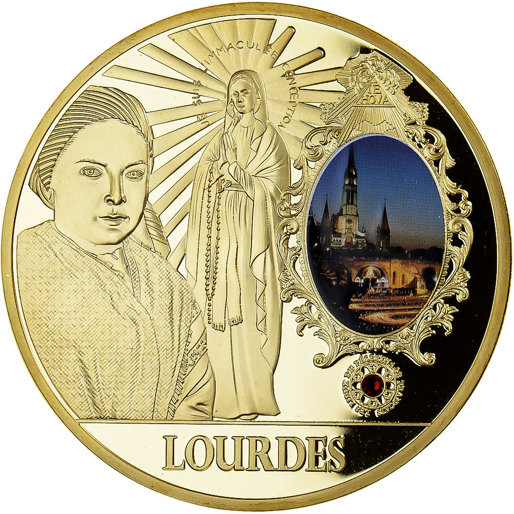 France, Medal, Lourdes, Lieu de Pélerinage Français, Religions & beliefs