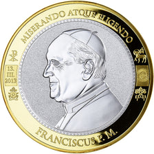 Vatican, Medal, Le Pape François, 2013, MS(63), Copper Gilt
