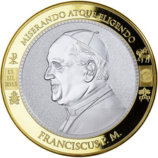 Vatican, Medal, Le Pape François, 2013, MS(65-70), Copper Gilt