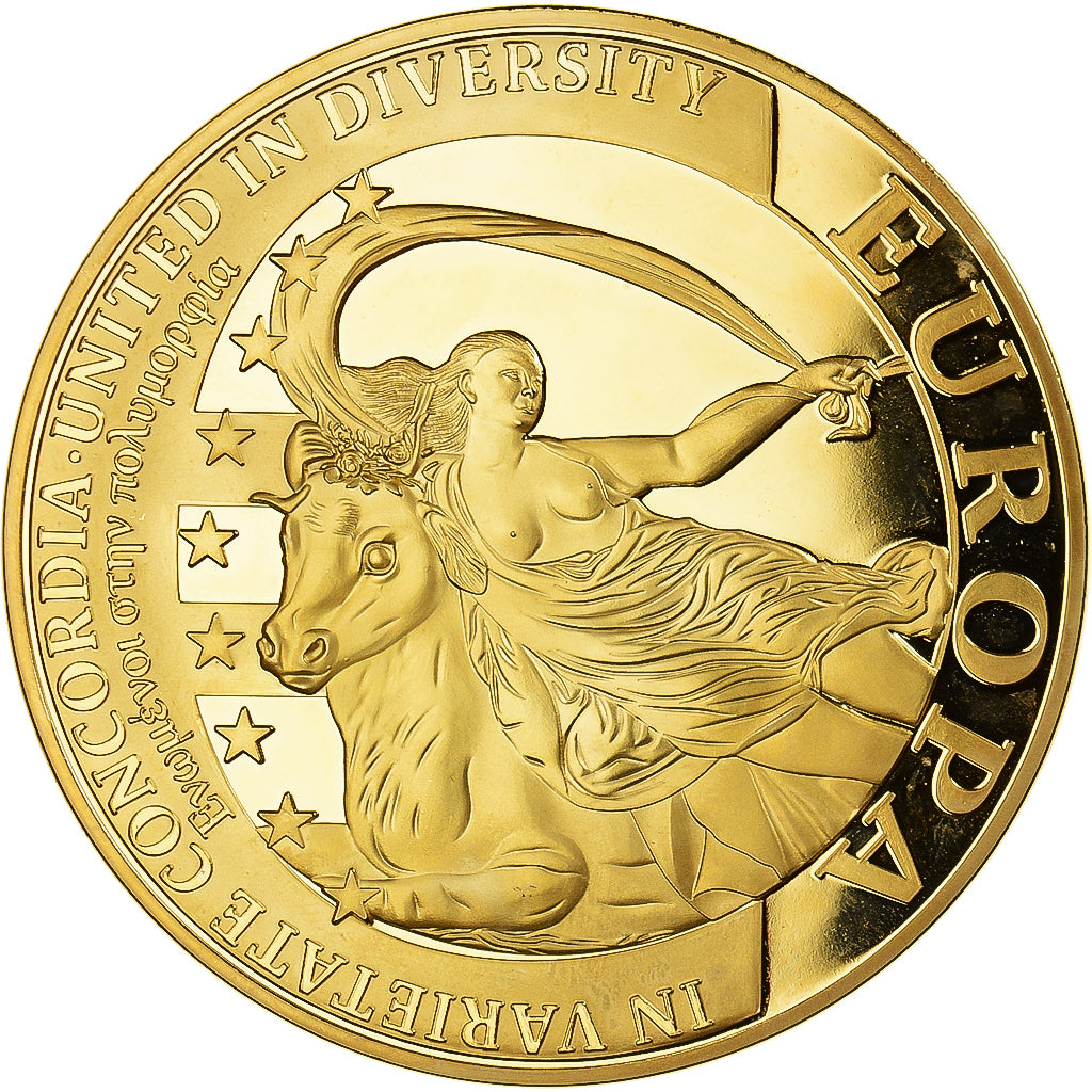 France, Medal, Europa, Monaco, MS(65-70), Copper Gilt