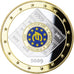 France, Medal, 10 ans de l'Euro, 2009, MS(65-70), Copper Gilt