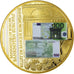 France, Medal, Billet de Banque Européenne, 100 Euro, MS(63), Copper Gilt