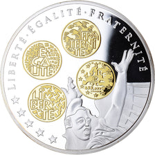 France, Medal, 10 ans d'adieu au Franc, Liberté, Égalité, Fraternité