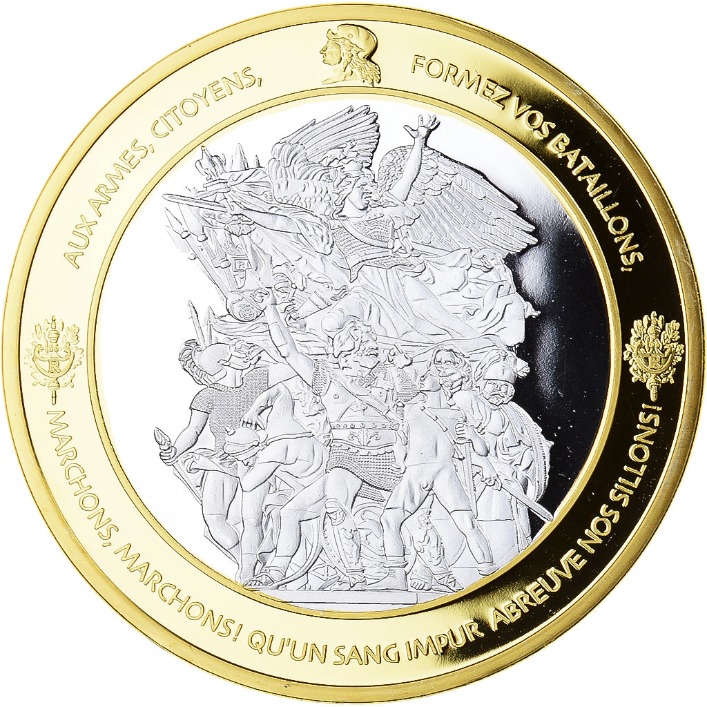 France, Medal, Les Piliers de la République, Démocratique, MS(65-70), Copper