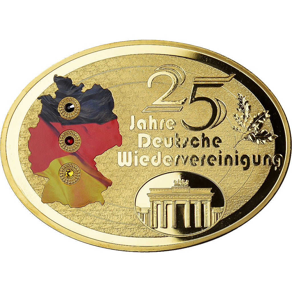 Germany, Medal, 25 Ans de la Réunification Allemande, 2015, MS(65-70), Copper