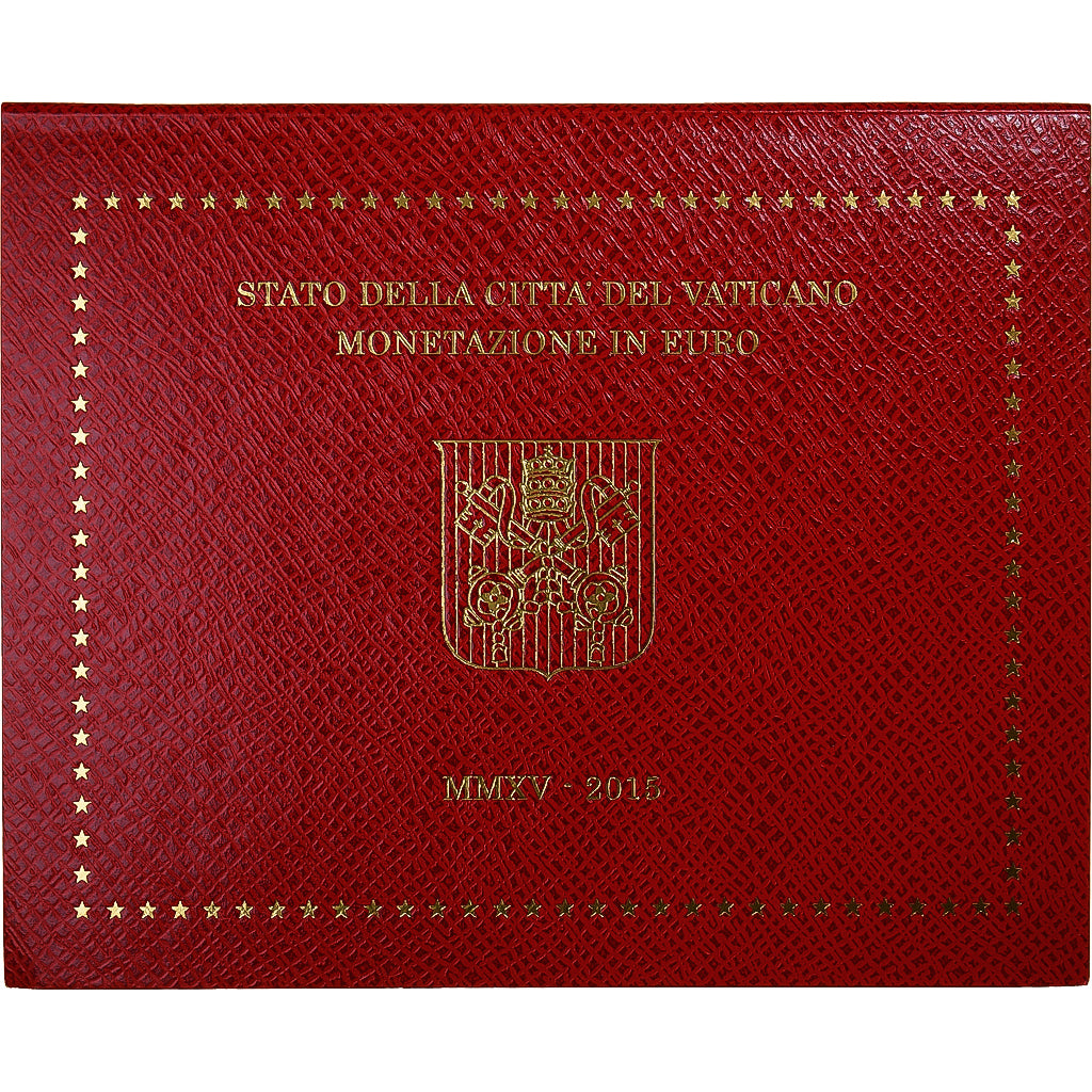 Vatican, 1 Cent to 2 Euro, 2015, BU, MS(65-70), Bi-Metallic