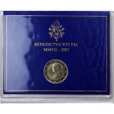 Vatican, 2 Euro, 80ème anniversaire de Benoît XVI, 2007, Rome, MS(65-70)