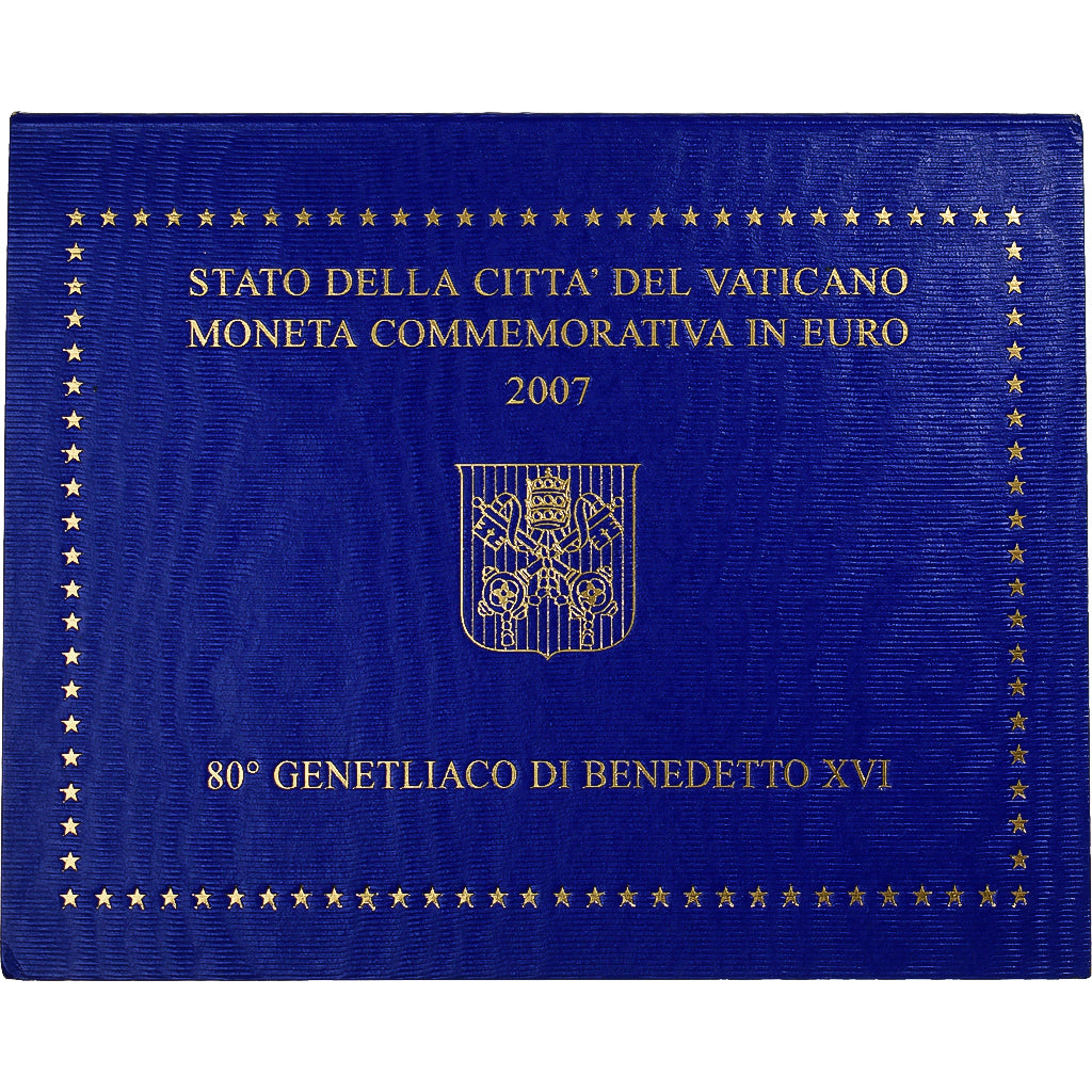 Vatican, 2 Euro, 80ème anniversaire de Benoît XVI, 2007, Rome, MS(65-70)