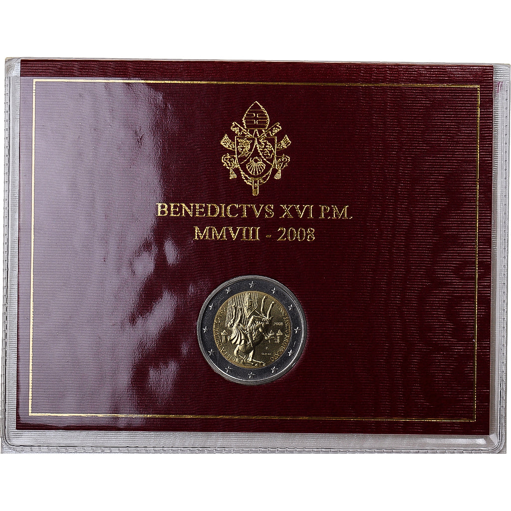 Vatican, 2 Euro, Année de Saint Paul, 2008, MS(65-70), Bi-Metallic
