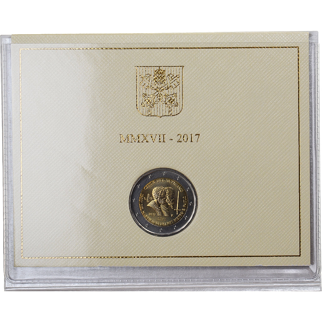 Vatican, 2 Euro, 2017, Martyre des Saints Pierre et Paul, MS(65-70), Bi-Metallic