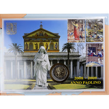 Vatikan, 2 Euro, Année de Saint Paul, 2008, Rome, Enveloppe philatélique