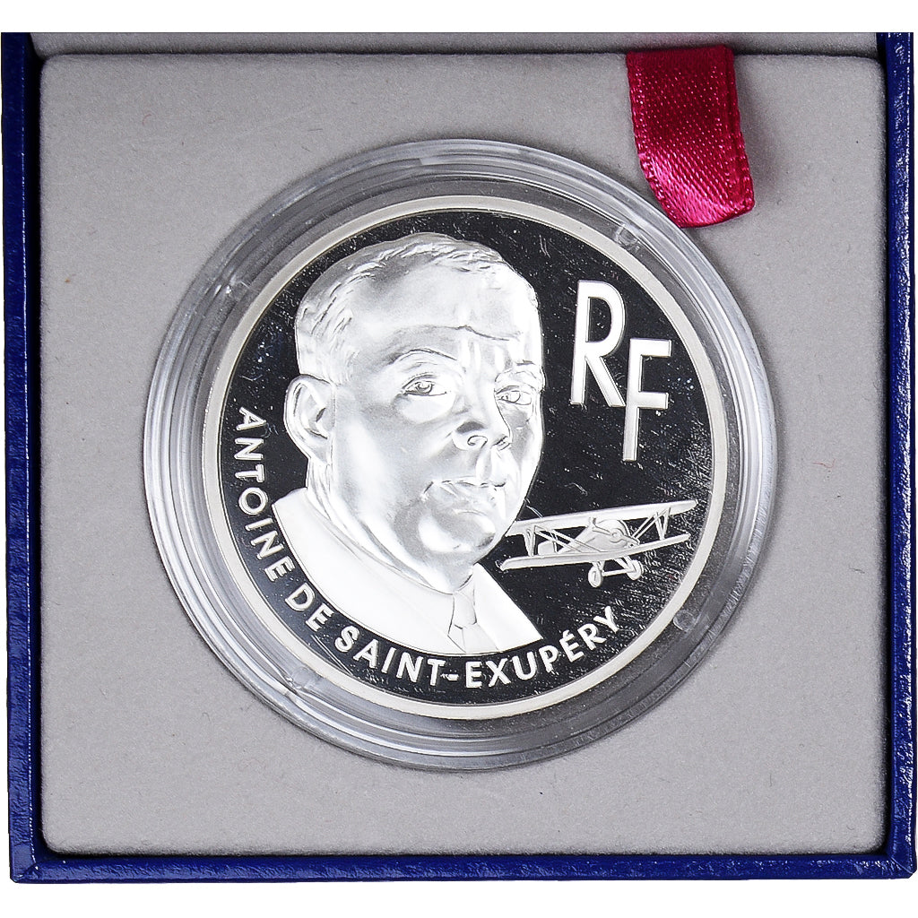 Moeda, França, Monnaie de Paris, Antoine de Saint-Exupéry, 10 Francs, 2000