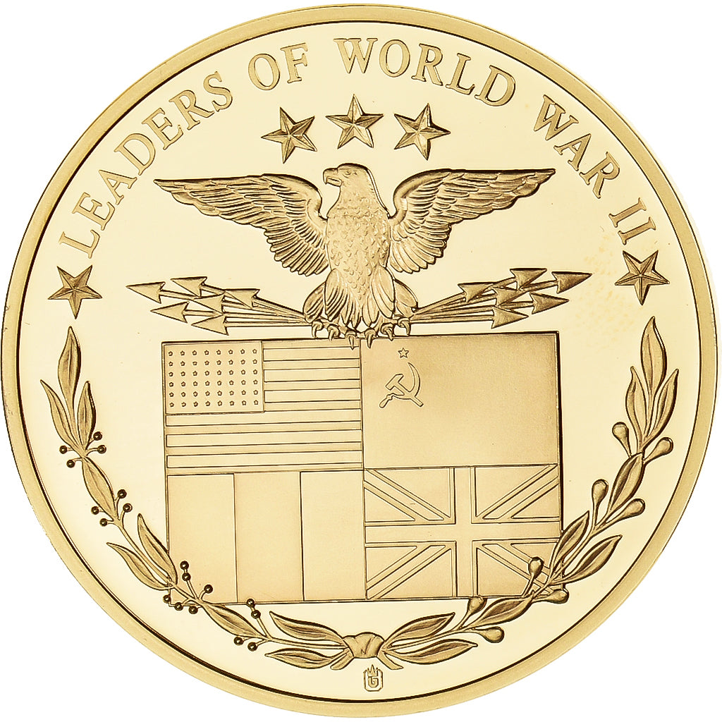 France, Medal, Charles de Gaulle, Leaders of World War II, WAR, MS(65-70)