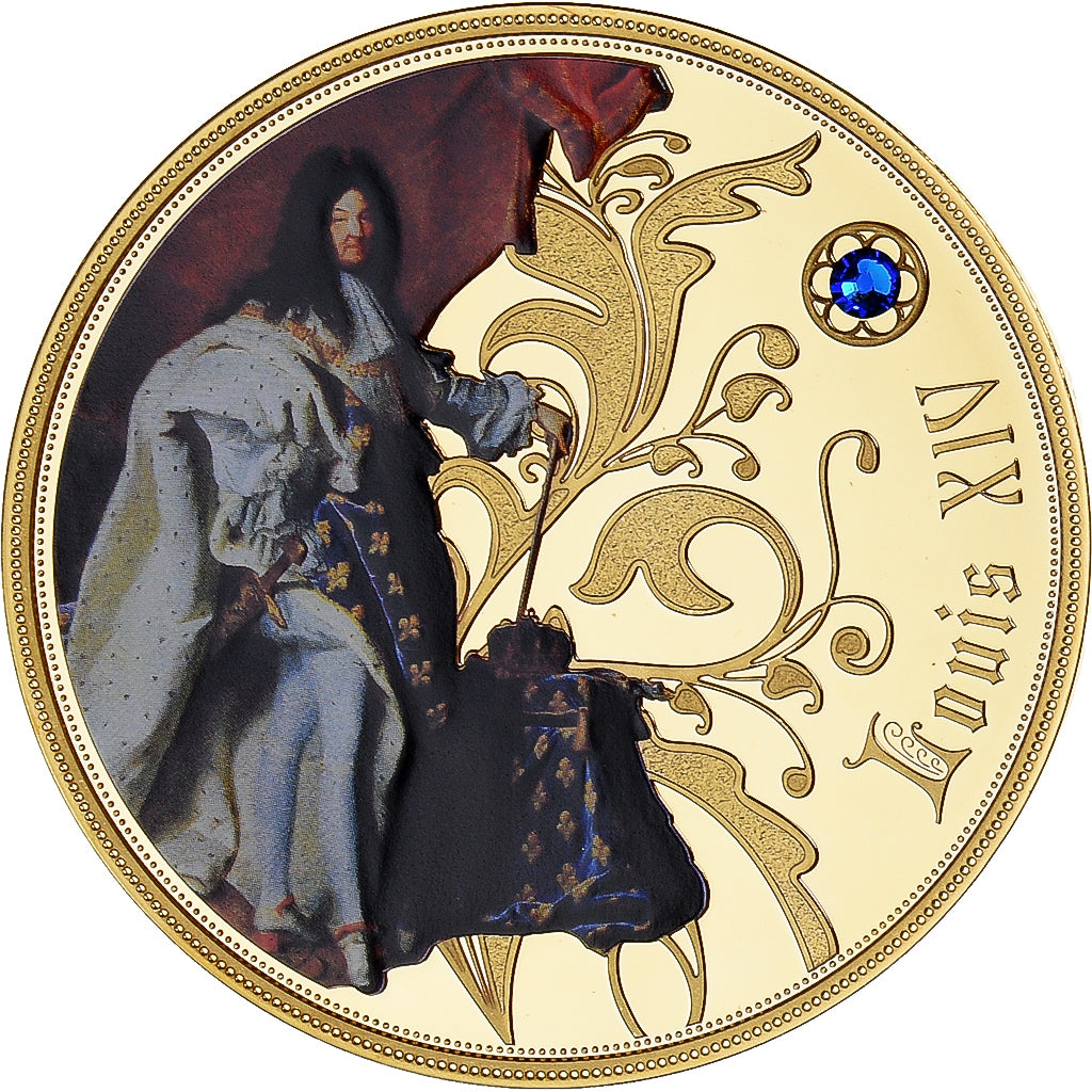 France, Médaille, Louis XIV, La Maison de Bourbon, FDC, Copper Gilt