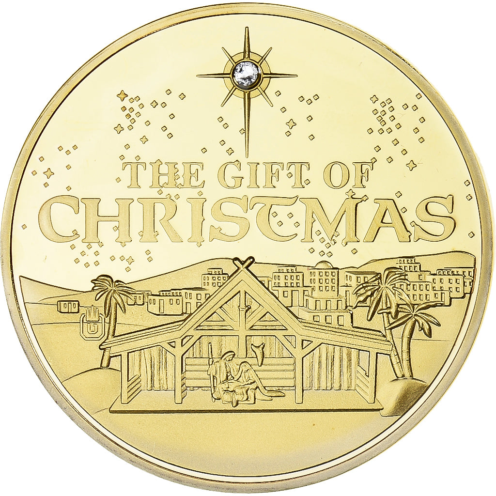 France, Medal, The Birth of Christ, MS(64), Copper Gilt