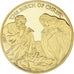 França, medalha, The Birth of Christ, MS(65-70), Cobre Dourado