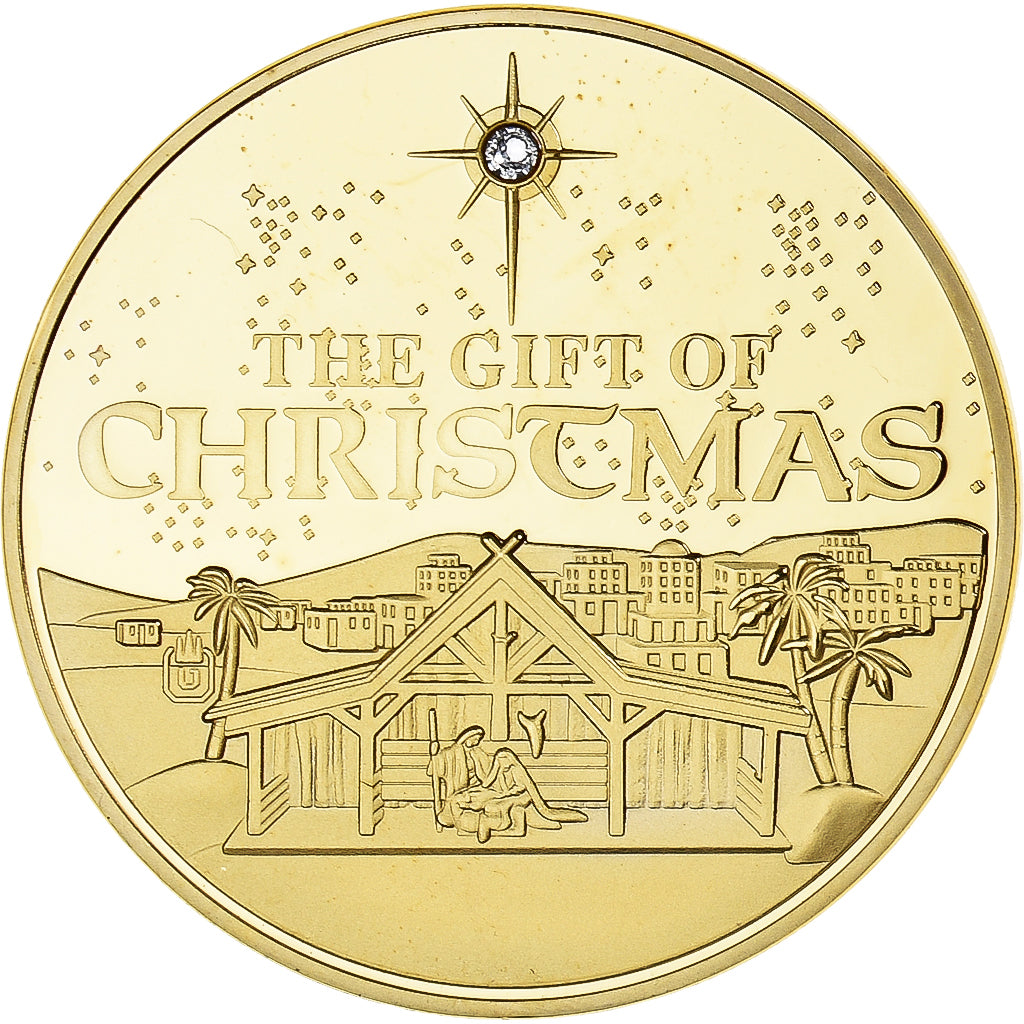 Francia, medaglia, The Birth of Christ, FDC, Rame dorato