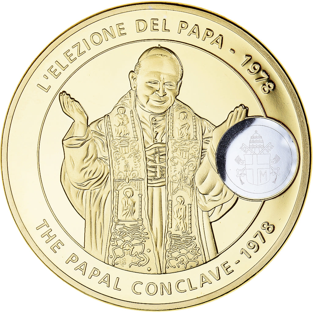 Vaticano, medalha, Elezione del Papa Giovani di Paolo II, 2005, MS(64), Cobre