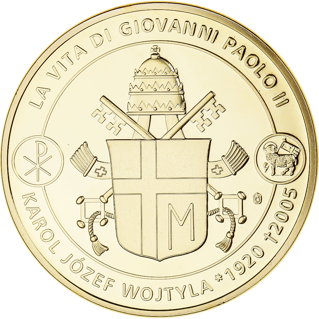 Vaticano, medalha, Elezione del Papa Giovani di Paolo II, 2005, MS(64), Cobre
