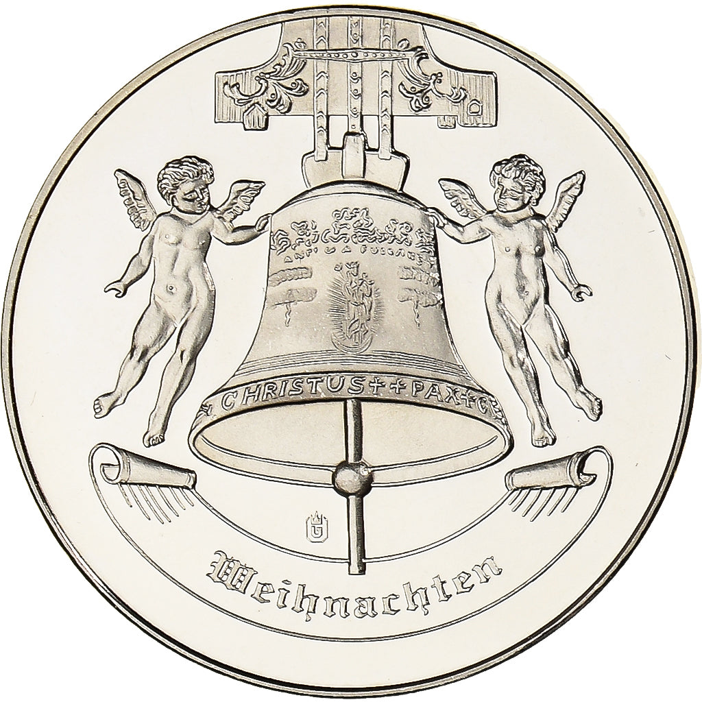 Vaticano, medalha, Weihnachten, MS(63), Prata Cromada a Cobre