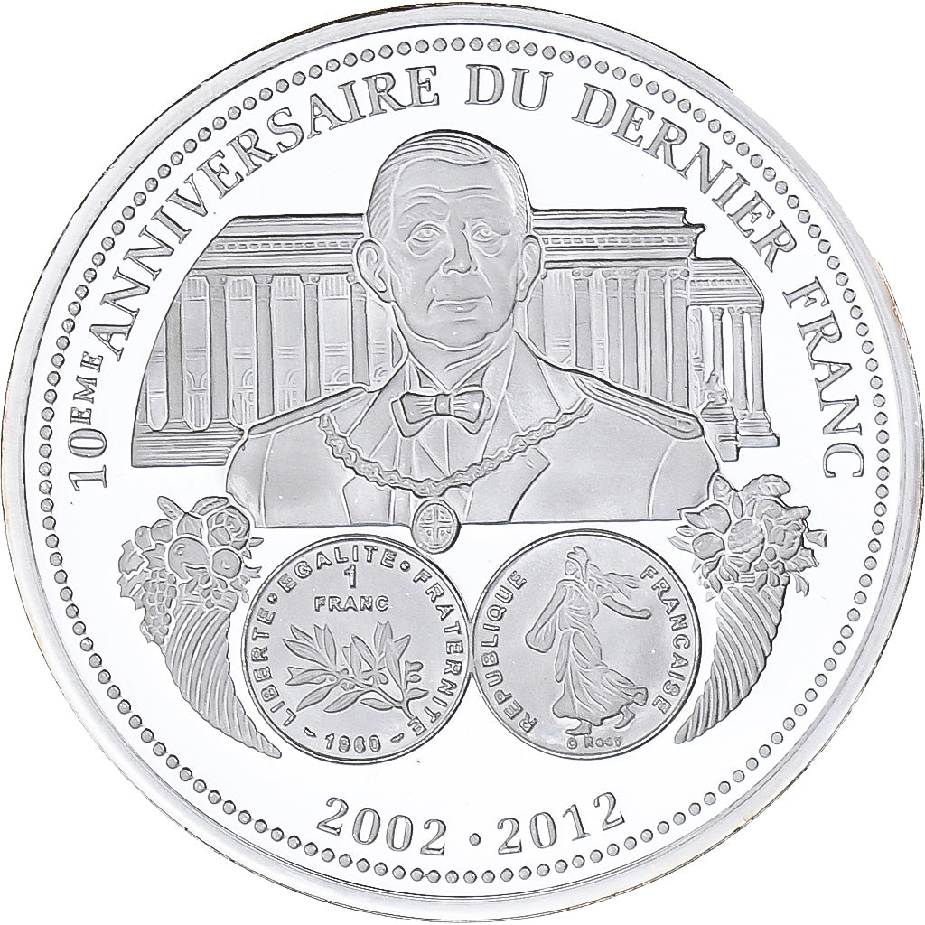 Frankreich, Medaille, 10ème Anniversaire de l'Euro, UNZ, Copper Plated Silver