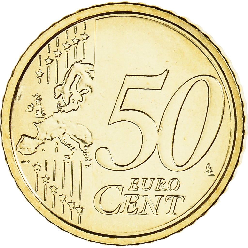 Vatican, 50 Euro Cent, unofficial private coin, MS(63), Brass
