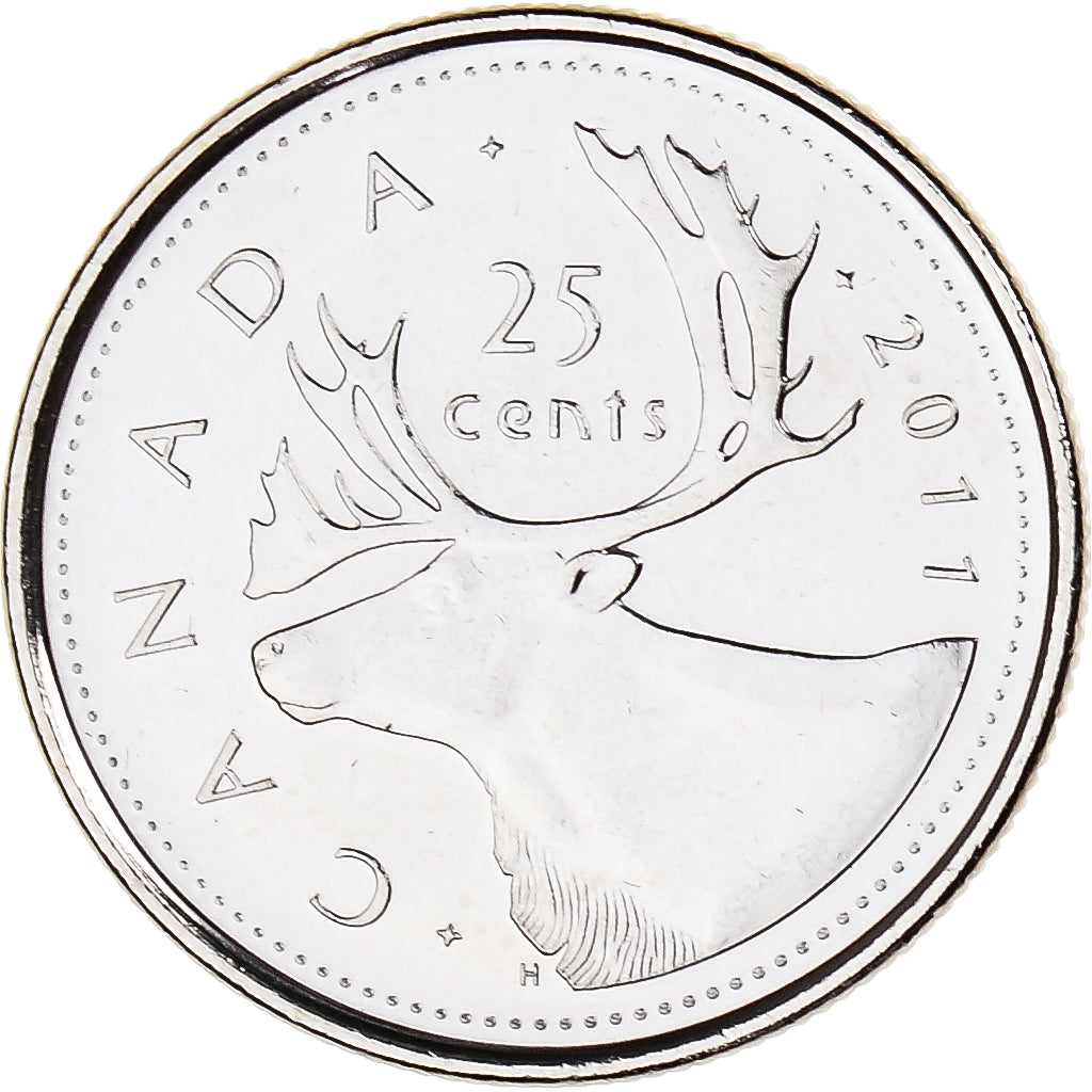 Coin, Canada, 25 Cents, 2011, Santa Claus, AU(55-58), Cupronickel