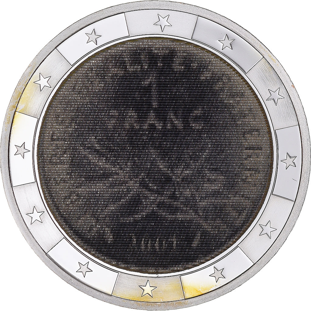 France, Medal, Changement de Monnaie de l'Europe, MS(63), Copper Plated Silver