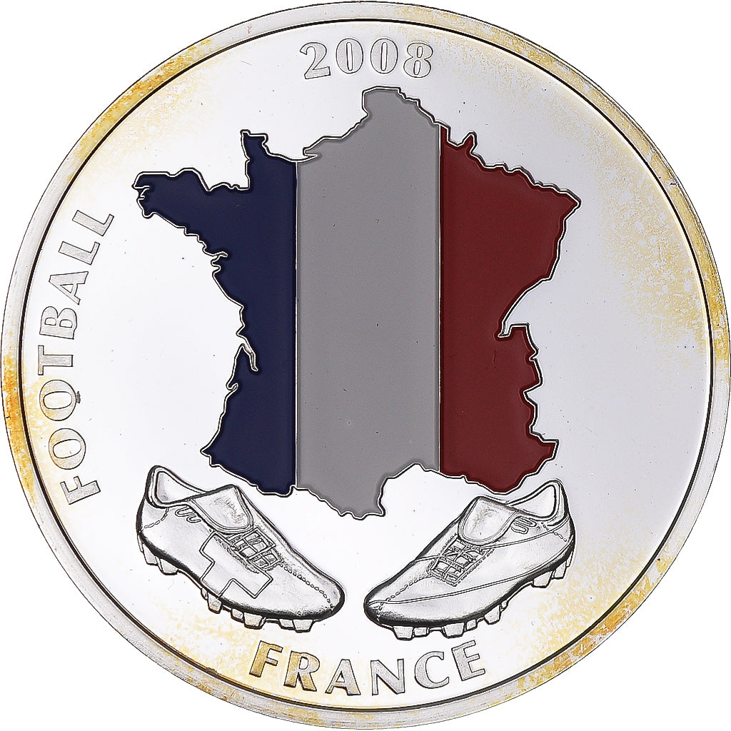 France, Medal, Euro de Football, Suisse-Autriche, 2008, MS(64), Copper Plated