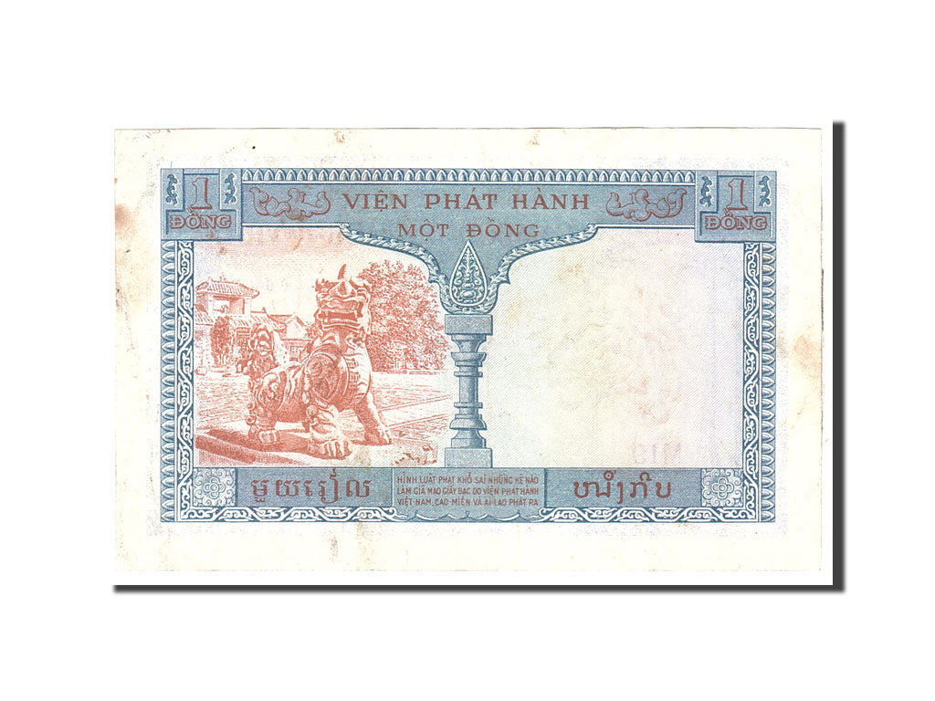 FRENCH INDO-CHINA, 1 Piastre = 1 Dong, 1953, Undated, KM:105, EF(40-45)