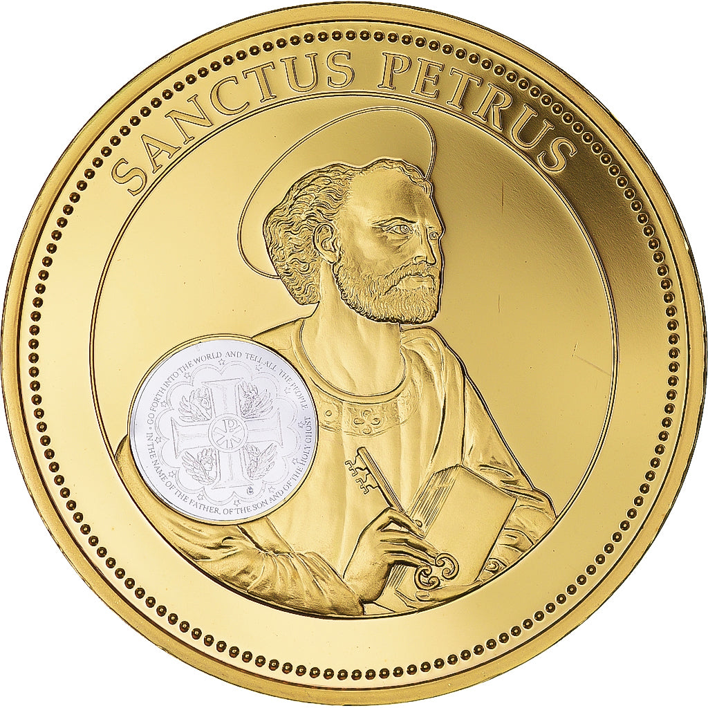 France, Medal, Sanctus Petrus, MS(63), Copper Gilt