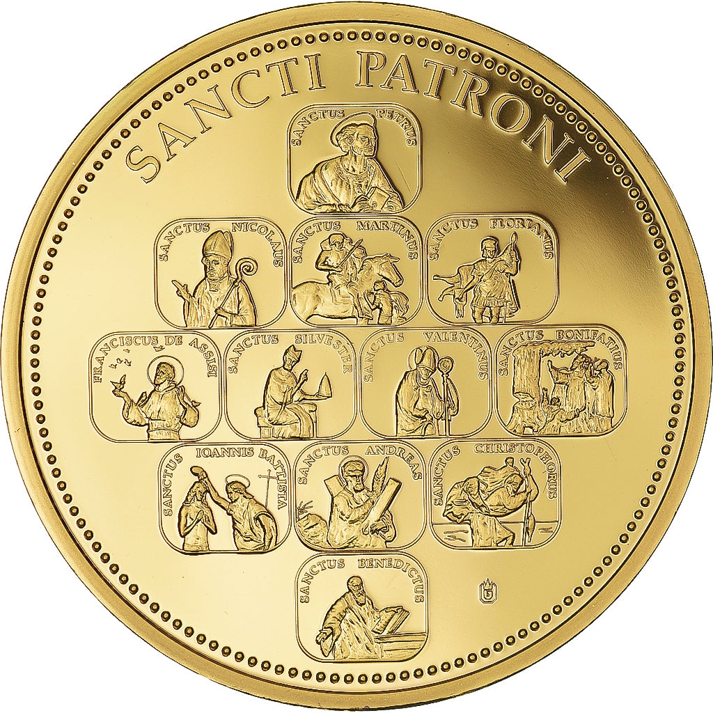 France, Medal, Sanctus Petrus, MS(63), Copper Gilt