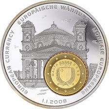 Malta, Medal, Monnaies européennes, 2008, MS(65-70), Copper Plated Silver
