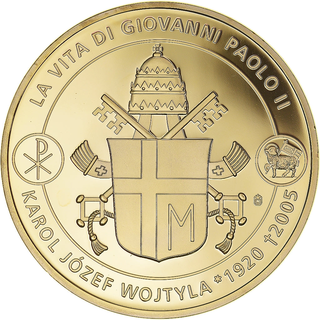 Vatican, Medal, La Béatification de jean-Paul II, 2011, MS(64), Copper Gilt